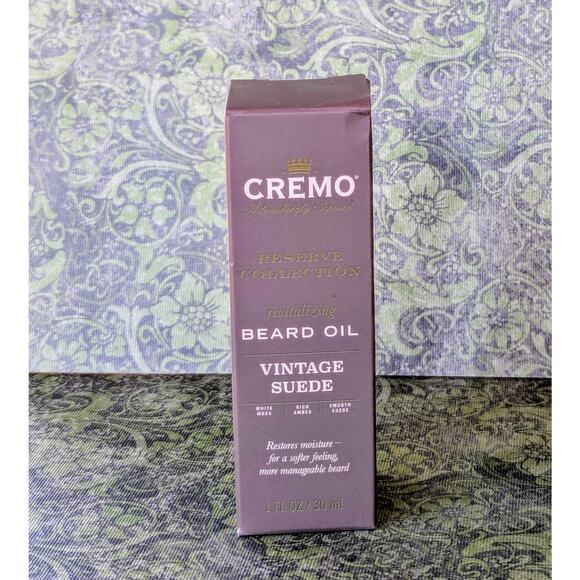 Cremo Reserve Collection Revitalizing Beard Oil Vintage Suede 1 fl oz/30 ml NEW - Picture 1 of 1